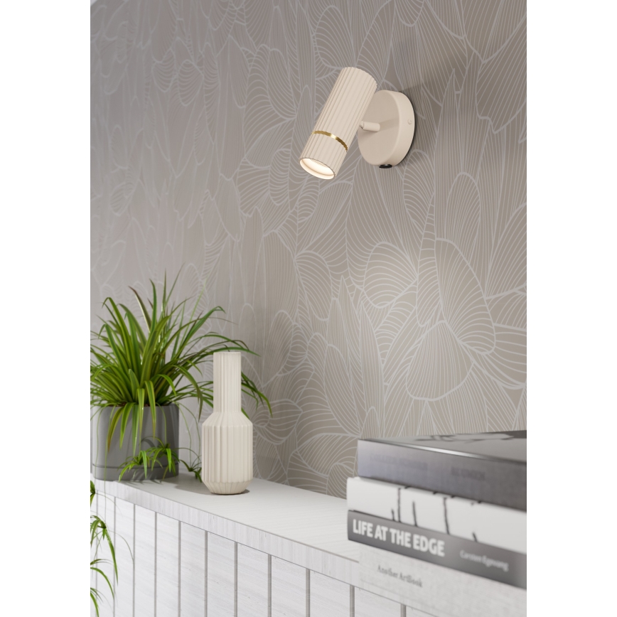Eglo - LED Seinavalgusti 1xGU10/5W/230V 3000K beež