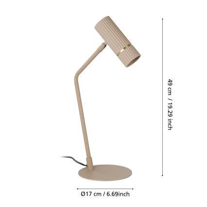 Eglo - LED Laualamp 1xGU10/5W/230V 3000K beež