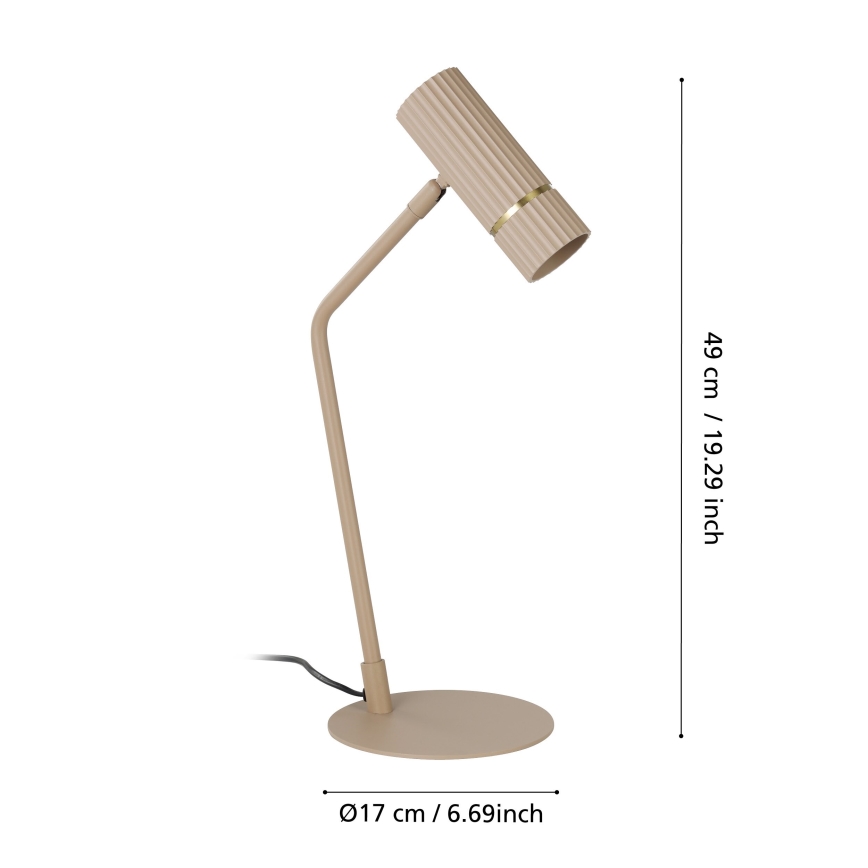 Eglo - LED Laualamp 1xGU10/5W/230V 3000K beež