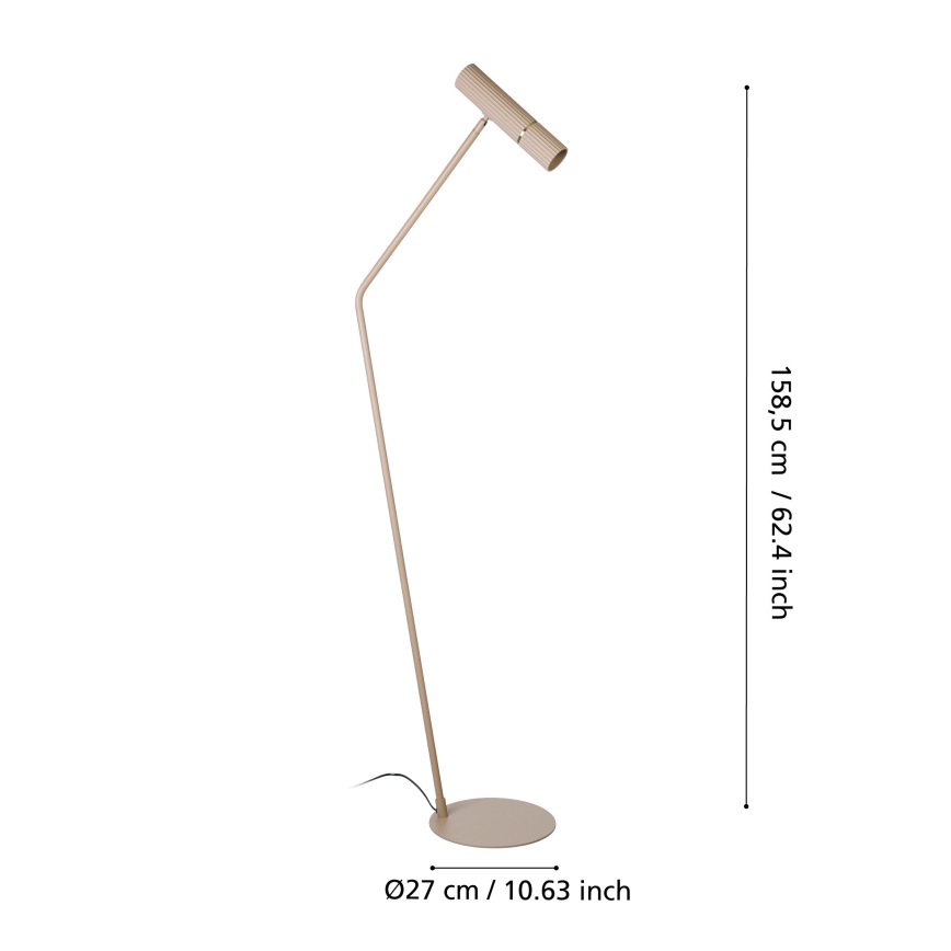 Eglo - LED Põrandalamp 1xGU10/5W/230V 3000K beež