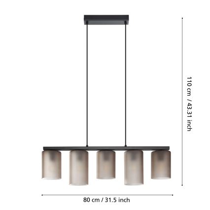 Eglo - Lühter COLOMERA 5xE27/40W/230V hall