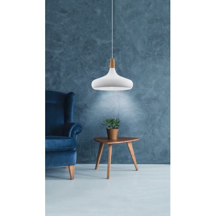 Eglo - Lühter 1xE27/40W/230V d. 40 cm valge - FSC sertifitseeritud