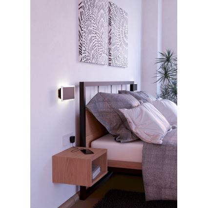 Eglo - LED Seinavalgusti LED/12W/230V 3000K 12x23 cm must