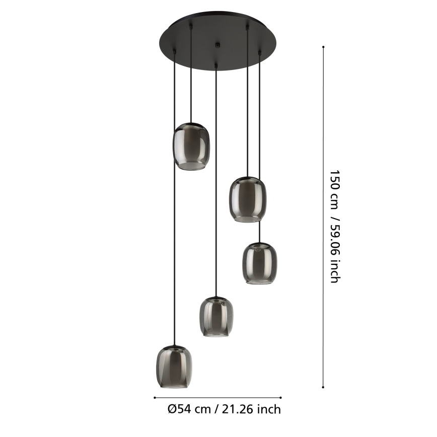 Eglo - Lühter 5xE27/28W/230V hall