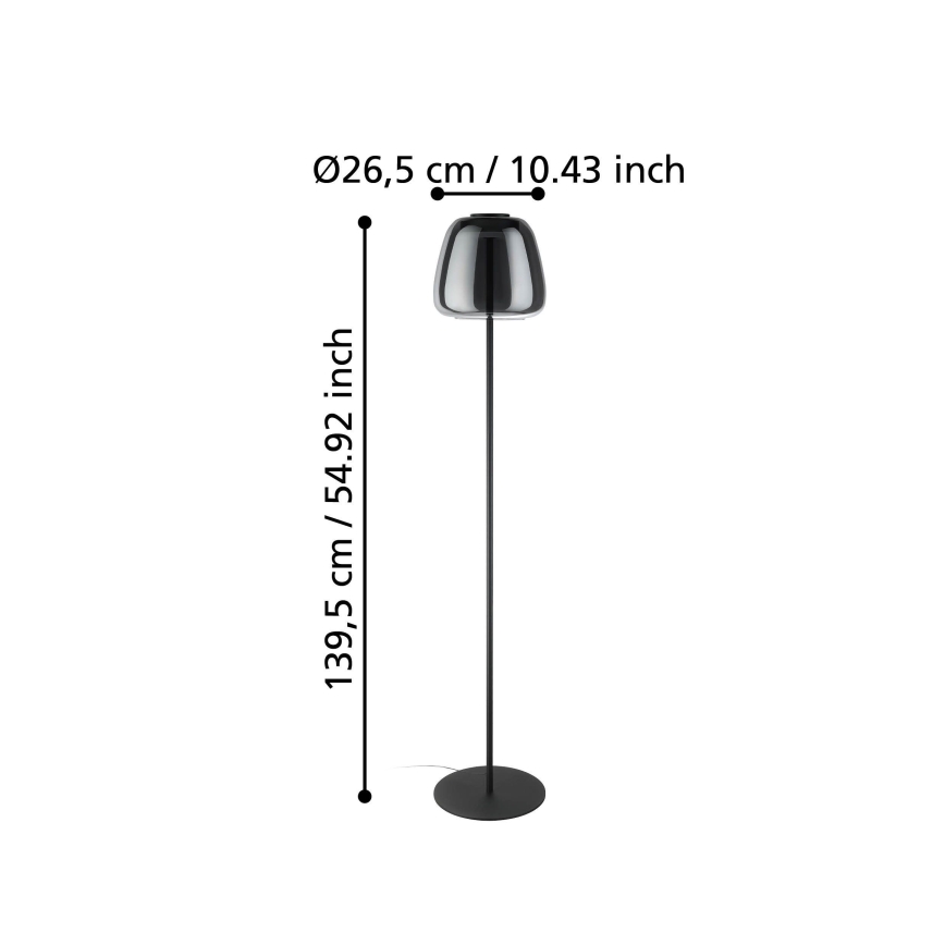 Eglo - LED RGBW hämardatav põrandalamp LED/15,5W/230V 2700-6500K suitsune