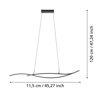 Eglo - LED Lühter LED/20W/230V 4000K must