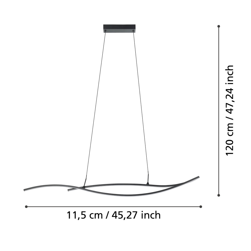 Eglo - LED Lühter LED/20W/230V 4000K must