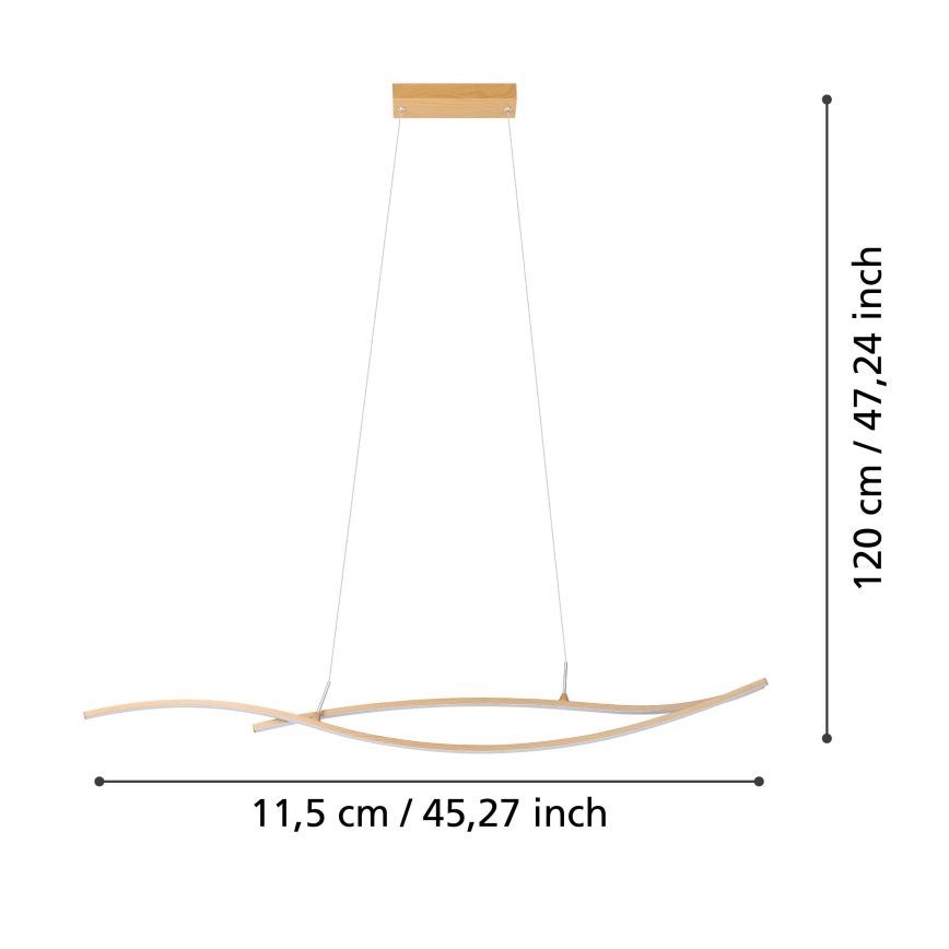 Eglo - LED Lühter LED/20W/230V 4000K beež