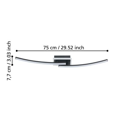 Eglo - LED Laevalgusti LED/12W/230V 4000K must