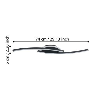 Eglo - LED Laevalgusti LED/12W/230V 4000K must