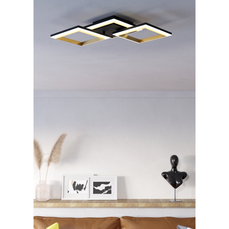 Eglo - LED Hämardatav laevalgusti LED/20W/230V 4000K must/kuldne