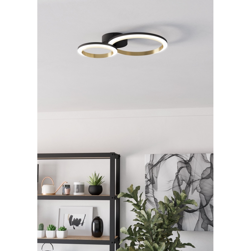 Eglo - LED Hämardatav laevalgusti LED/12W/230V 4000K must/kuldne