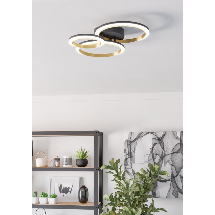 Eglo - LED Hämardatav laevalgusti LED/20W/230V 4000K must/kuldne