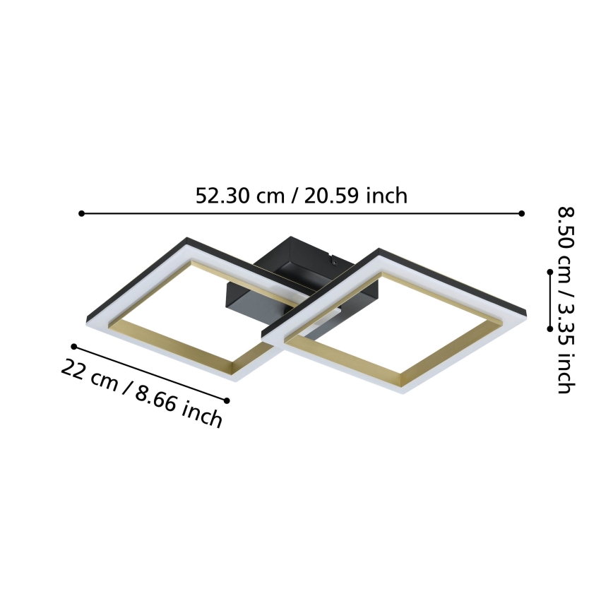 Eglo - LED Hämardatav laevalgusti LED/18,4W/230V 4000K must/kuldne