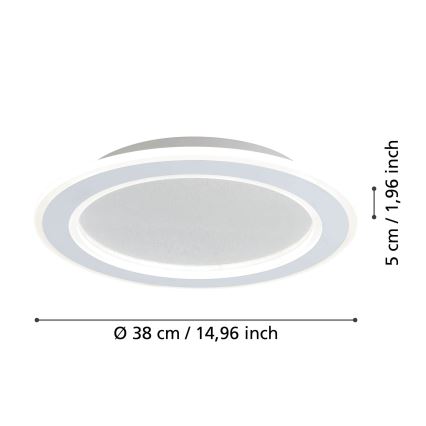 Eglo - LED Hämardatav laevalgusti LED/20W/230V 2700-6500K valge + kaugjuhtimispult