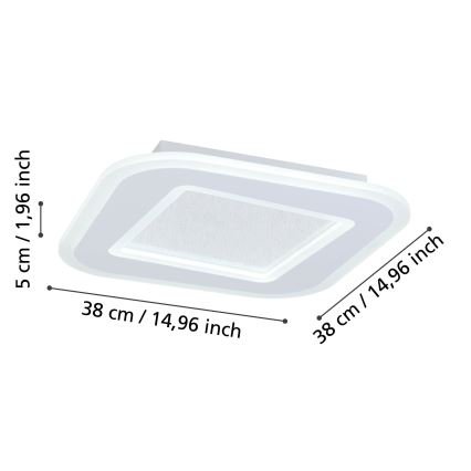 Eglo - LED Hämardatav laevalgusti LED/20W/230V 2700-6500K valge + kaugjuhtimispult