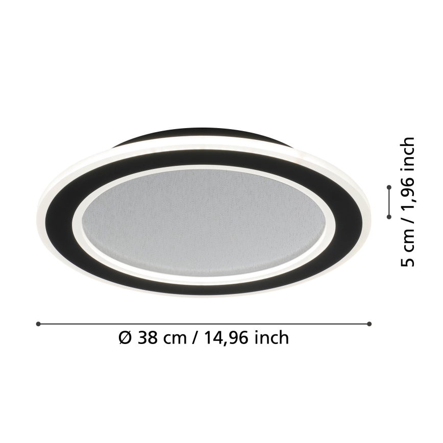 Eglo - LED Hämardatav laevalgusti LED/20W/230V 2700-6500K must + kaugjuhtimispult