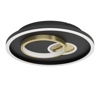 Eglo - LED Laevalgusti 1xLED/14W/230V + 1xLED/8,5W d. 38 cm must/kuldne