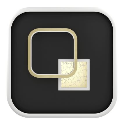 Eglo - LED Laelamp LED/16,2W/230V + LED/9,2W 38x38 cm must/kuldne