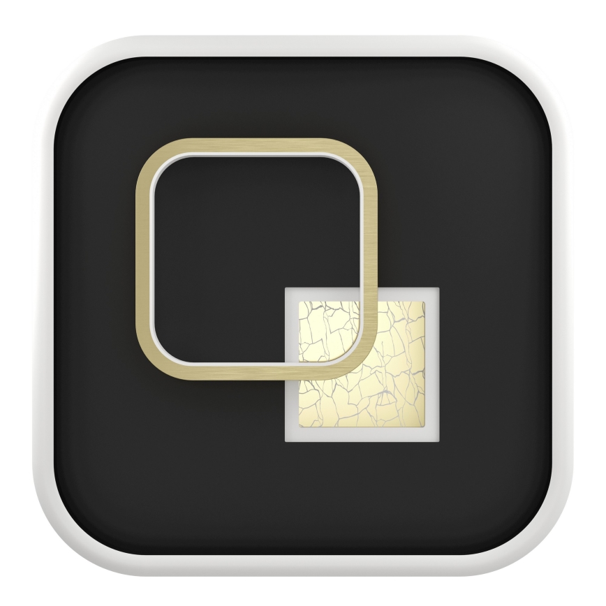 Eglo - LED Laelamp LED/16,2W/230V + LED/9,2W 38x38 cm must/kuldne