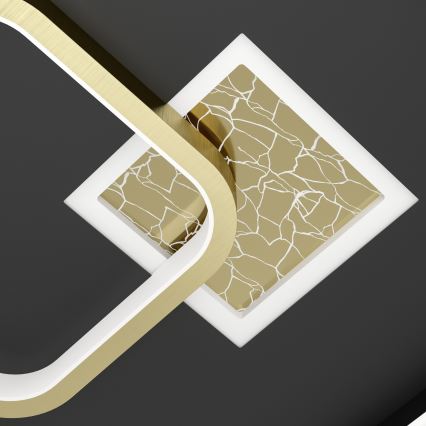 Eglo - LED Laelamp LED/16,2W/230V + LED/9,2W 38x38 cm must/kuldne