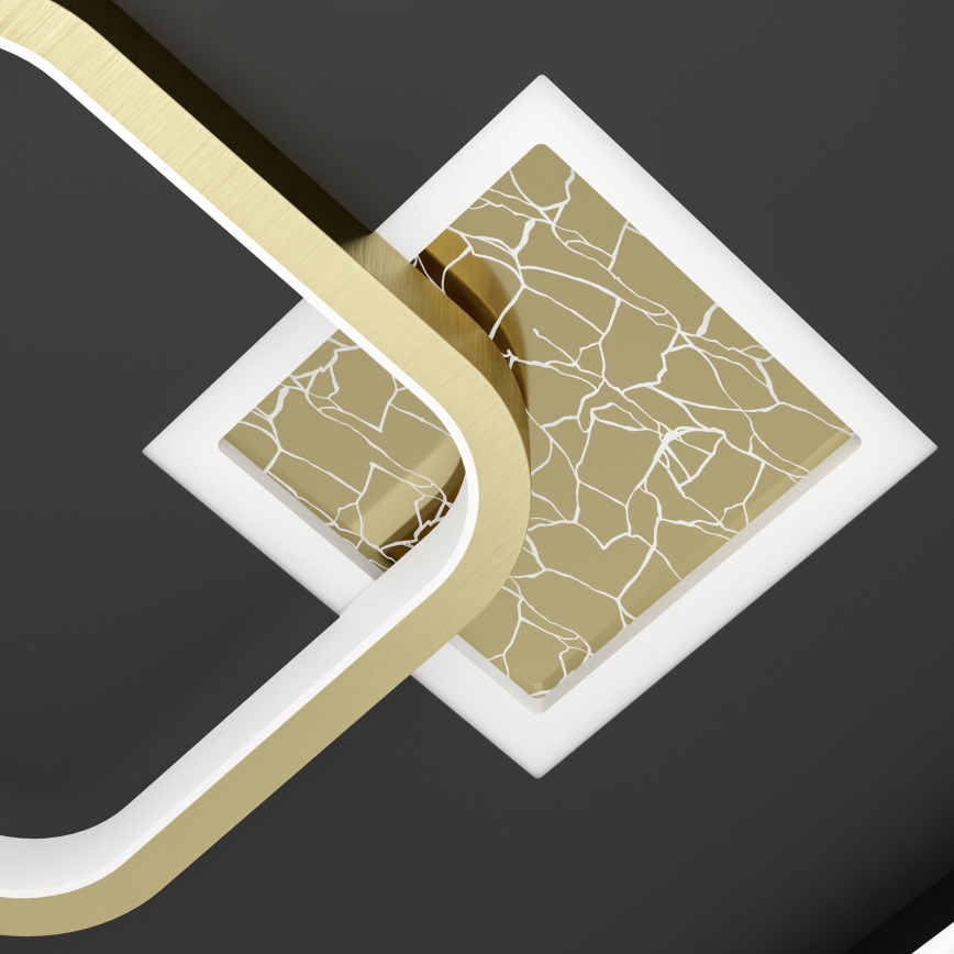 Eglo - LED Laelamp LED/16,2W/230V + LED/9,2W 38x38 cm must/kuldne