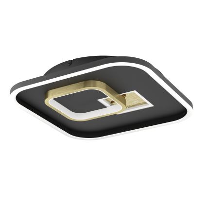 Eglo - LED Laevalgusti 1xLED/16,2W/230V + 1xLED/9,2W 38x38 cm must/kuldne