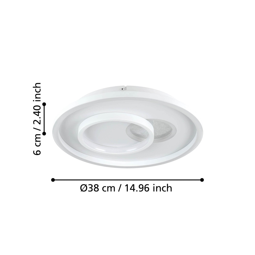 Eglo - LED Laevalgusti 1xLED/14W/230V + 1xLED/8,5W d. 38 cm valge