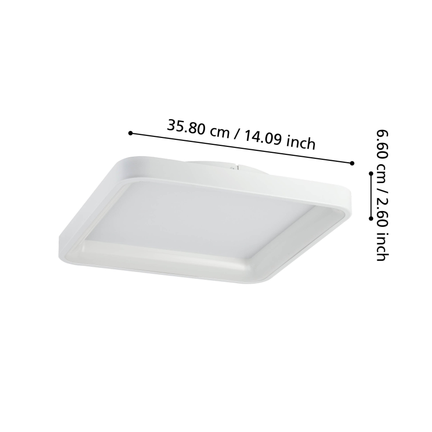 Eglo - LED Hämardatav laevalgusti LORETELLO LED/12W/230V valge + kaugjuhtimispult