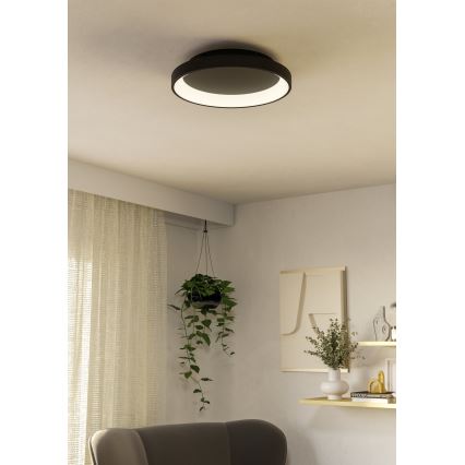 Eglo - LED Hämardatav laevalgusti LED/12W/230V 2700-6500K must + kaugjuhtimispult