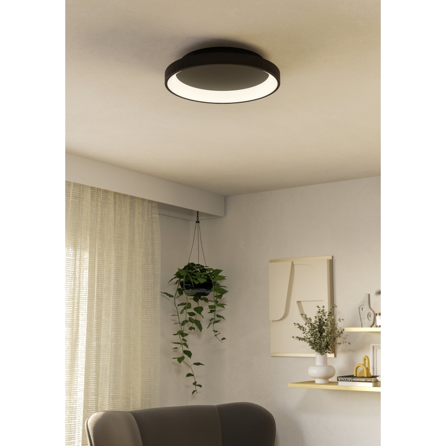 Eglo - LED Hämardatav laevalgusti LED/12W/230V 2700-6500K must + kaugjuhtimispult