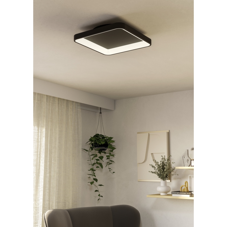 Eglo - LED Hämardatav laevalgusti LED/12W/230V 2700-6500K must + kaugjuhtimispult