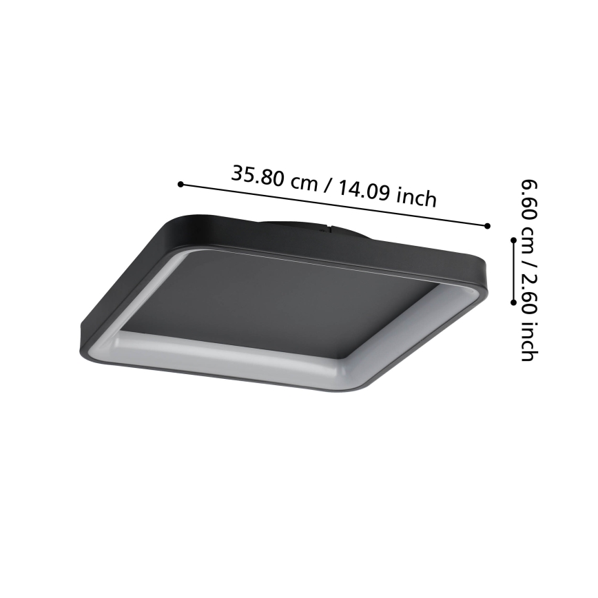 Eglo - LED Hämardatav laevalgusti LED/12W/230V 2700-6500K must + kaugjuhtimispult