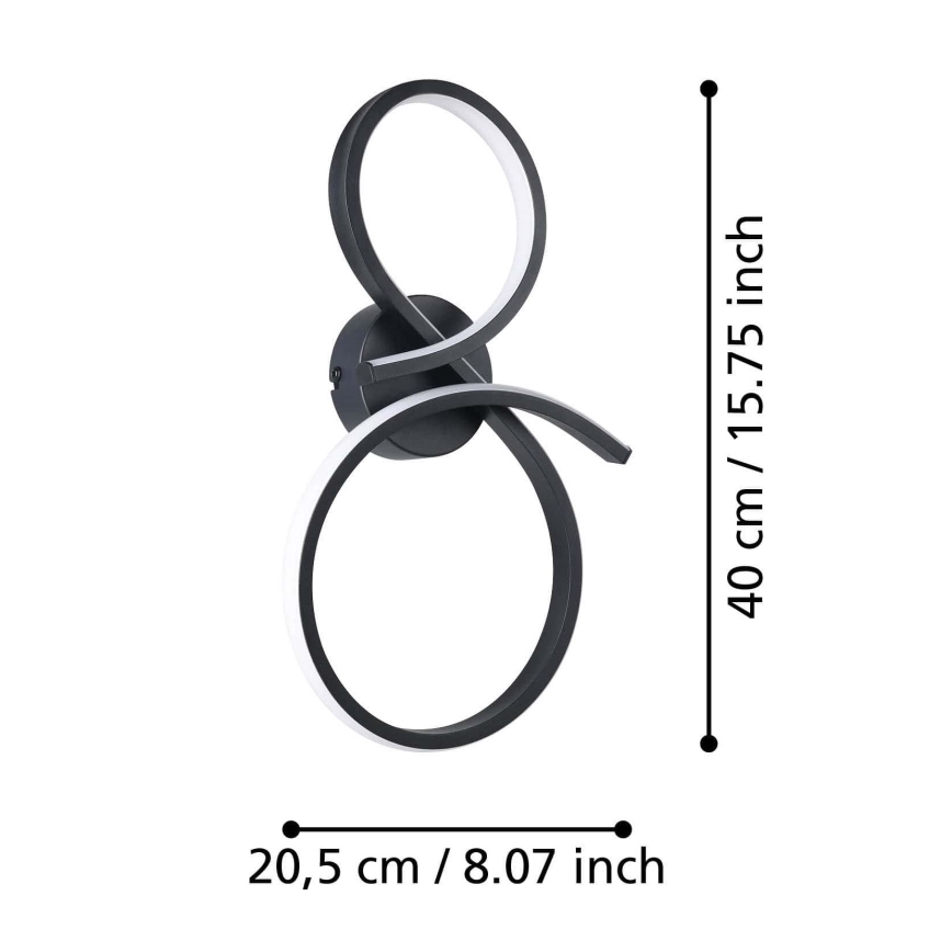 Eglo - LED Seinavalgusti LED/11,4W/230V 3000K must