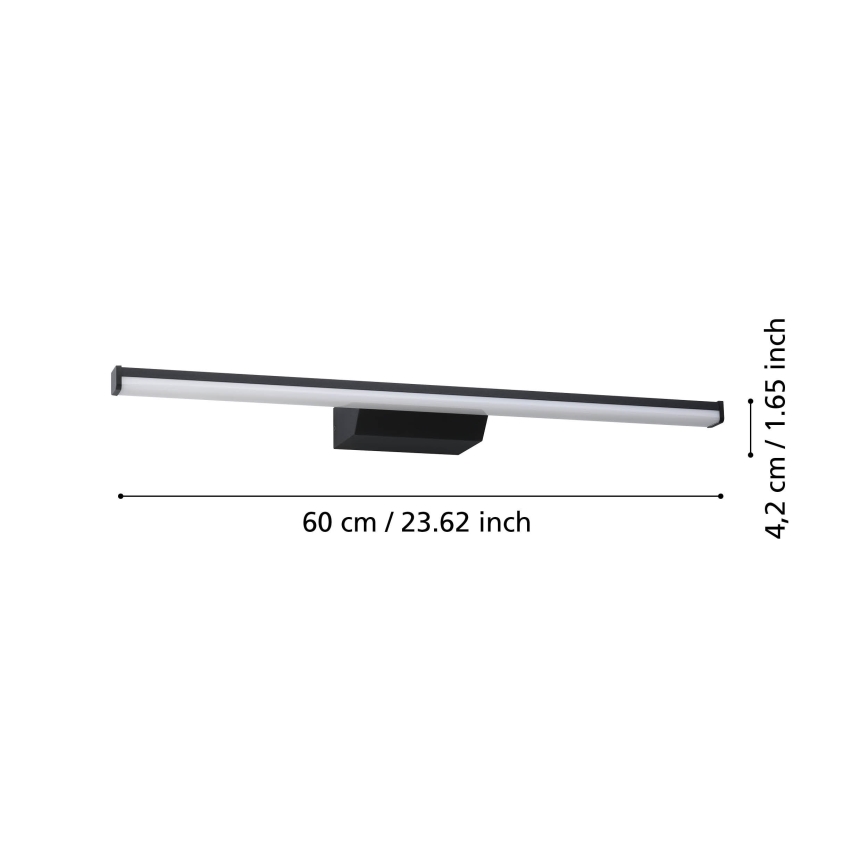 Eglo - LED RGBW Hämardatav vannituba peeglivalgustus LED/12W/230V 2700-6500K IP44 must