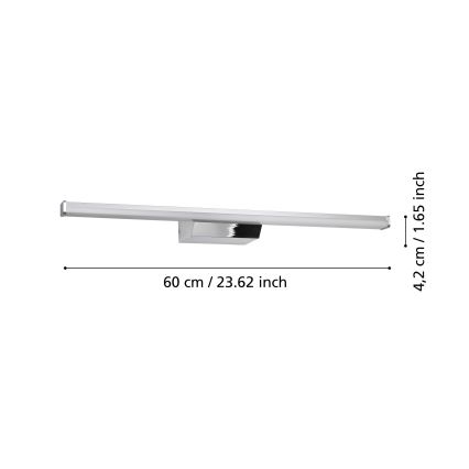 Eglo - LED RGBW Hämardatav vannituba peeglivalgustus LED/12W/230V 2700-6500K IP44 matt kroom