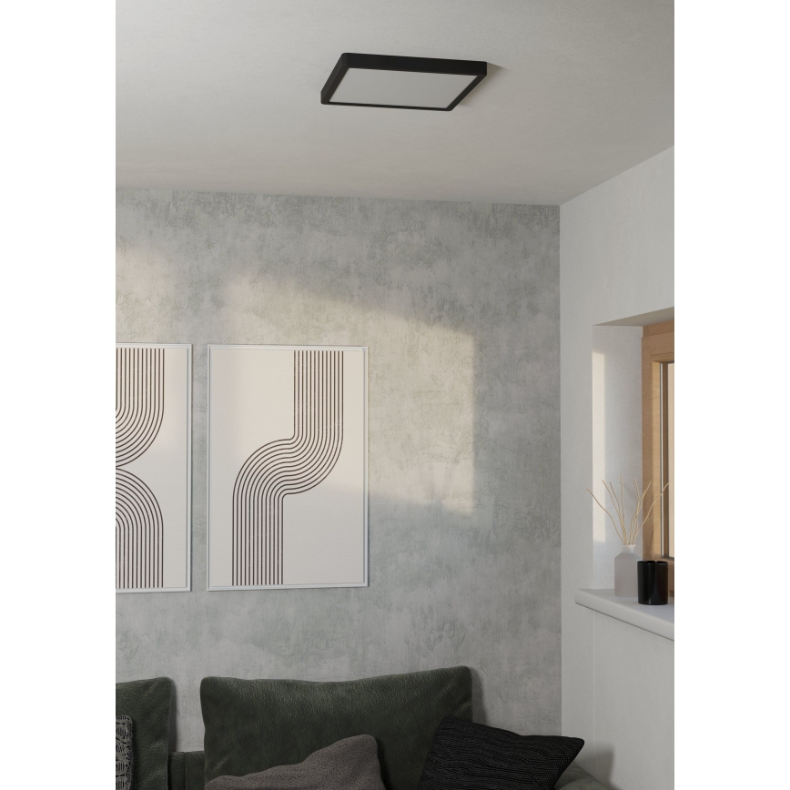 Eglo - LED laevalgusti LED/13W/230V 2700/4000/6500K 29x29cm must