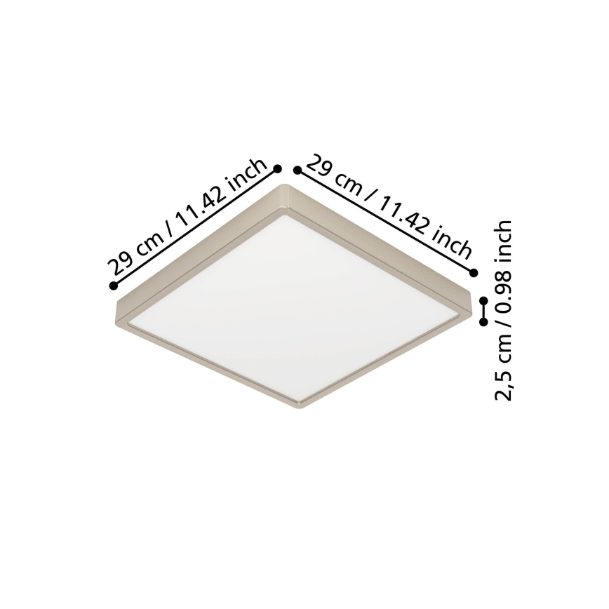 Eglo - LED laevalgusti LED/13W/230V 2700/4000/6500K 29x29 cm mattkroom