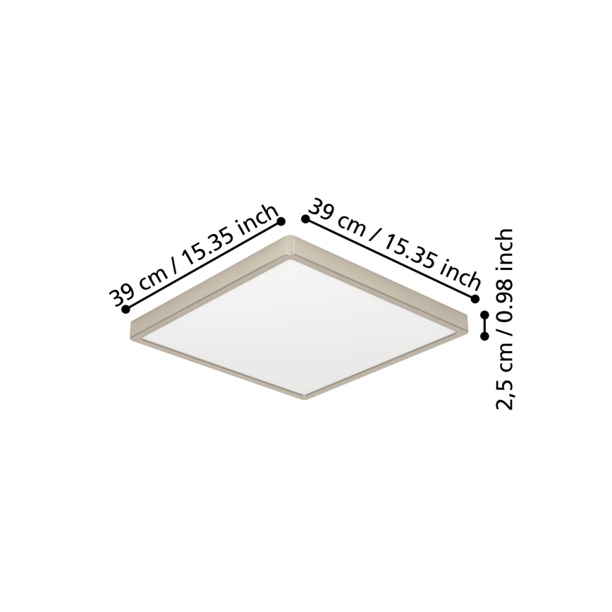 Eglo - LED laelamp LED/17,5W/230V 2700/4000/6500K 39x39 cm mattkroom