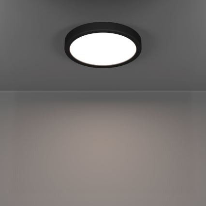Eglo - LED vannitoa laevalgusti LED/11,5W/230V 2700/4000/6500K läbimõõt 21,1 cm IP44 must