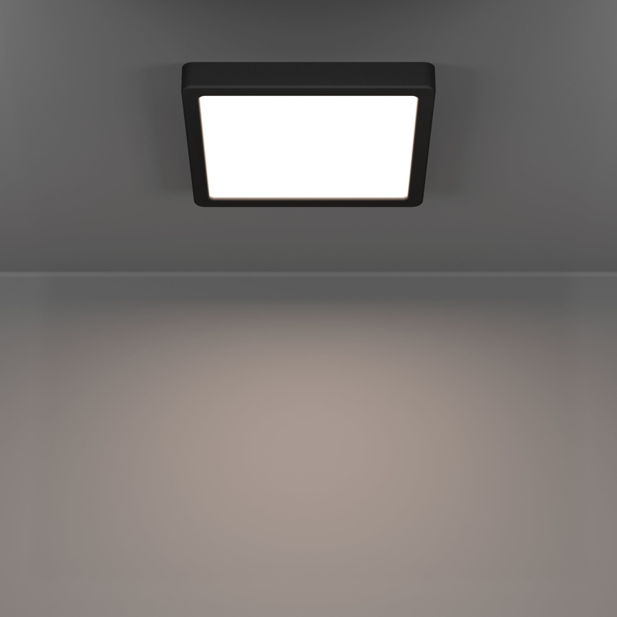 Eglo - LED vannitoa laevalgusti LED/10,5W/230V 2700/4000/6500K 22x22 cm IP44 must