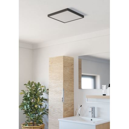 Eglo - LED vannitoa laelamp LED/13W/230V 2700/4000/6500K 29x29 cm IP44 must