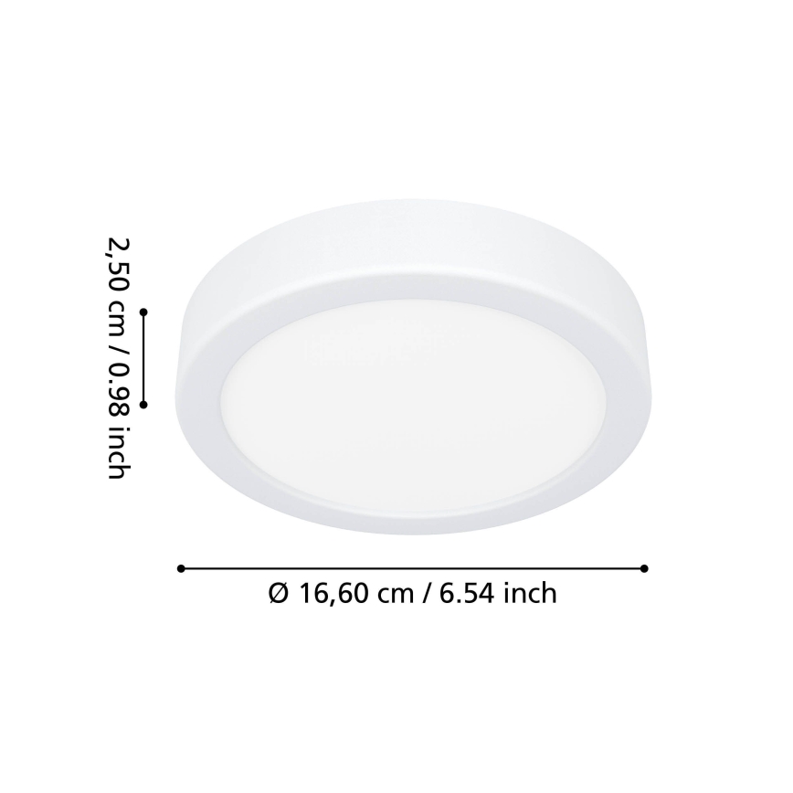 Eglo - LED vannitoa laevalgusti LED/7,5W/230V 2700/4000/6500K läbimõõt 16,6 cm IP44 valge