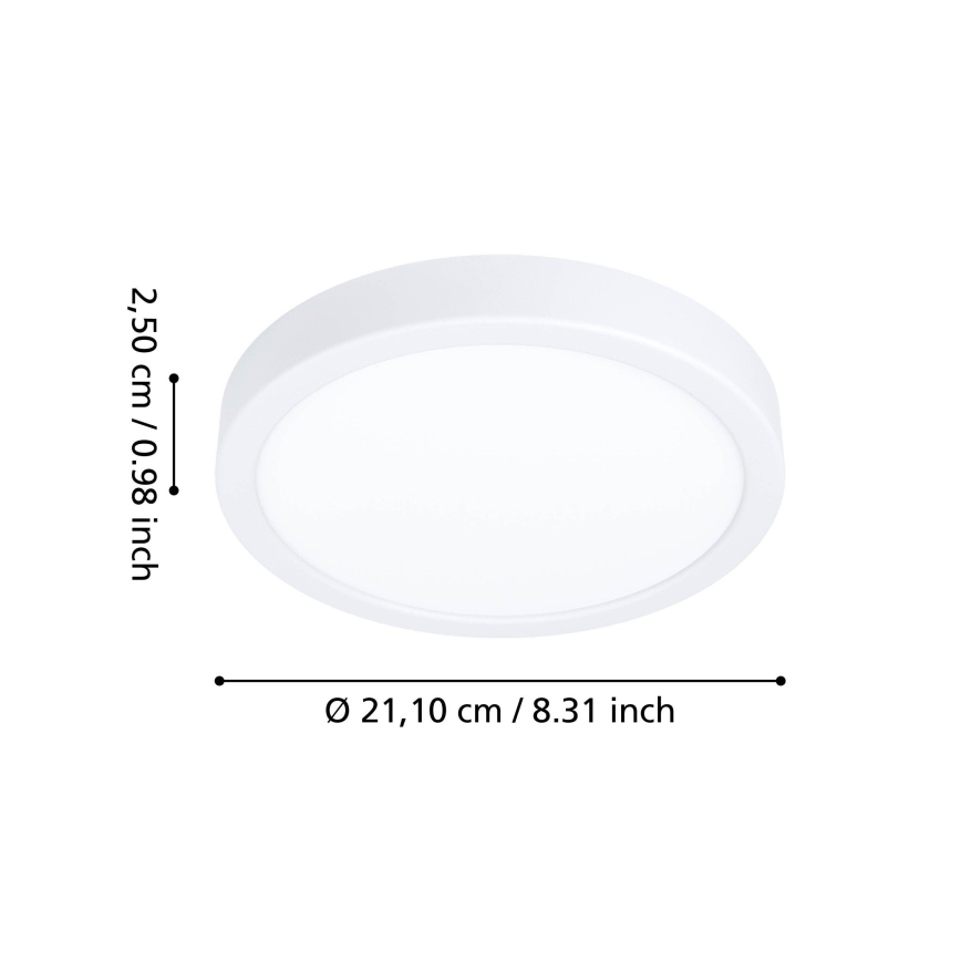 Eglo - LED vannitoa laelamp LED/11,5W/230V 2700/4000/6500K läbimõõt 21,1 cm IP44 valge