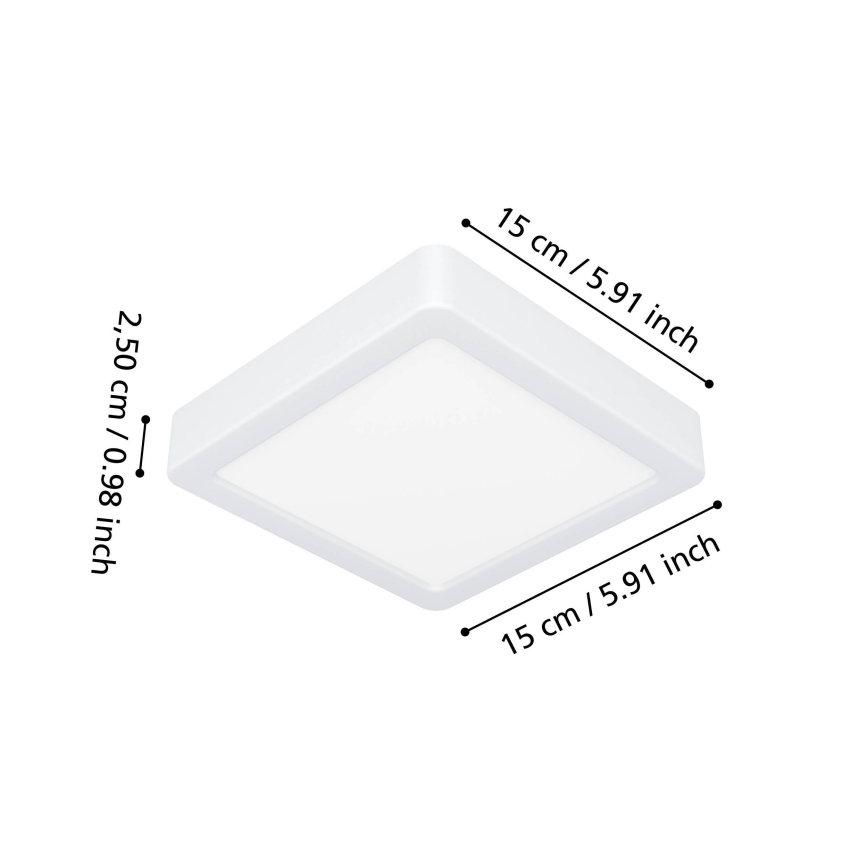 Eglo - vannitoa LED-laelamp LED/7W/230V 2700/4000/6500K 15x15 cm IP44 valge