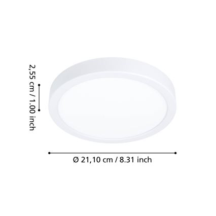 Eglo - LED RGBW hämardatav vannitoa laevalgusti LED/11,2W/230V 2700-6500K läbimõõt 21,1 cm IP44 valge