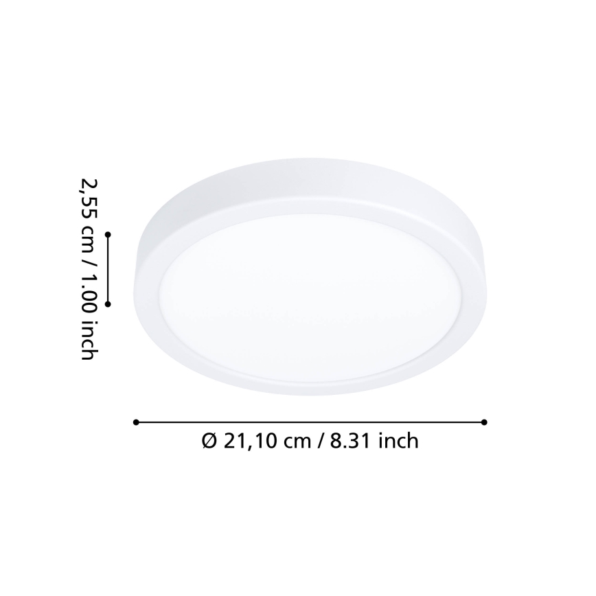 Eglo - LED RGBW hämardatav vannitoa laevalgusti LED/11,2W/230V 2700-6500K läbimõõt 21,1 cm IP44 valge
