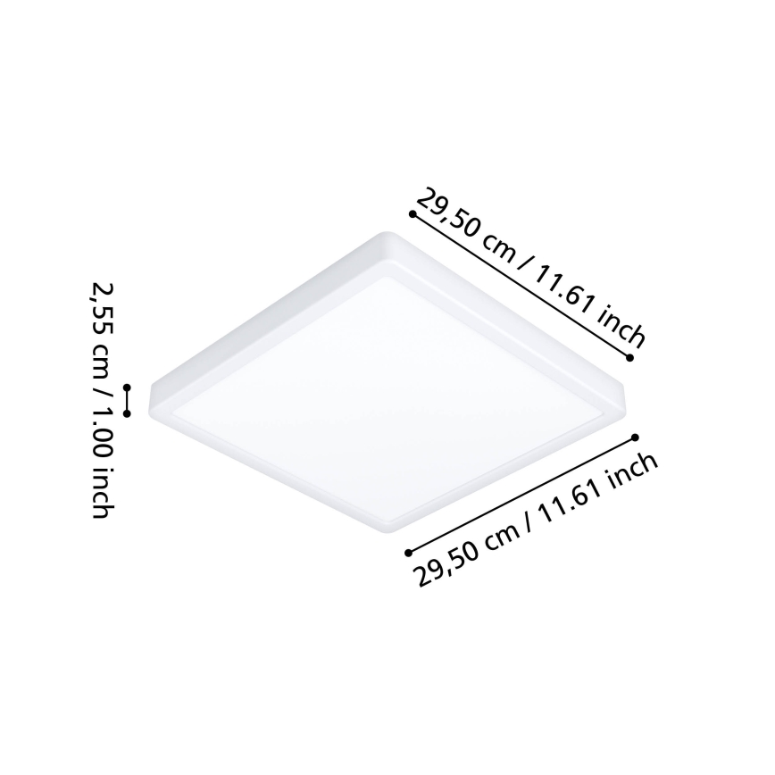 Eglo - LED RGBW hämardatav vannitoa laevalgusti LED/13,5W/230V 2700-6500K 29,5x29,5 cm IP44 valge