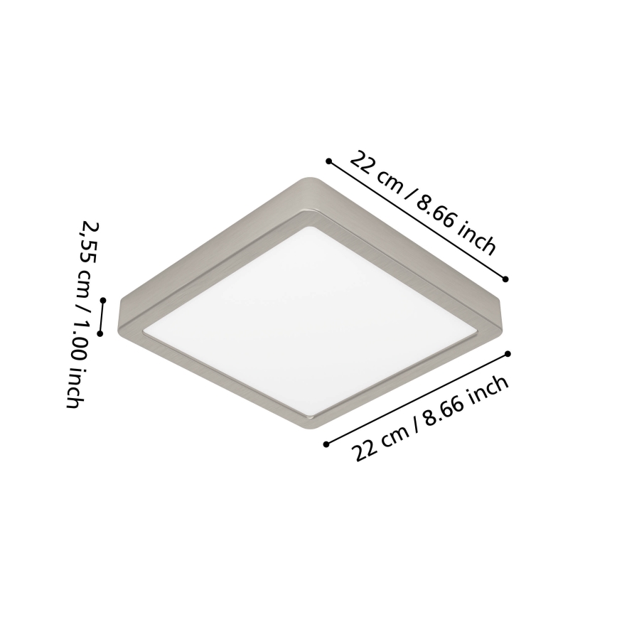 Eglo - LED RGBW hämardatav vannitoa laelamp LED/10,5W/230V 2700-6500K 22x22 cm IP44 mattkroom