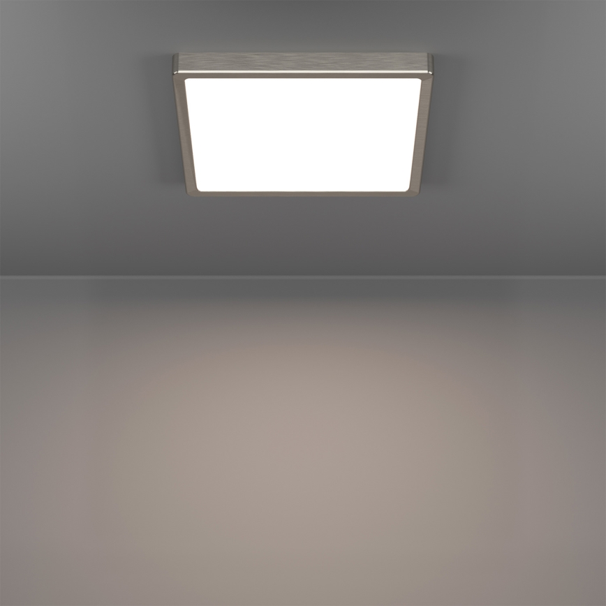 Eglo - LED RGBW Hämardatav vannitoa laevalgusti LED/13,5W/230V 2700-6500K 29,5x29,5 cm IP44 matt kroom